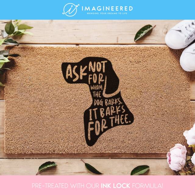 Dog Door Mat - Decor For Home Funny Doormat Dogs Ask Not Whom The Barks, It Barks Thee Lovers Gift Ideas - image 1