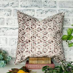 Triangle Ethnic Pattern Velvet Pillow Cover Forest Green Scandinavian Decor - thumbnail 2