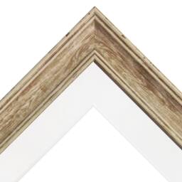 Scandi Distressed Wood Photo Frame With White Mount - thumbnail 2