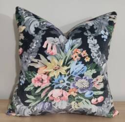 Linwood Omega Prints Wakehurst Midnight & Moleskin Velvet Cushion Cover 50x50 cm - thumbnail 1