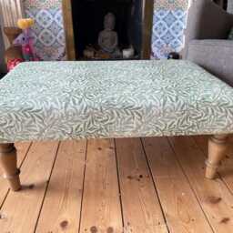 William Morris Cotton Fabric Ottoman Handmade Coffee Table Footstool, UK Made - thumbnail 4