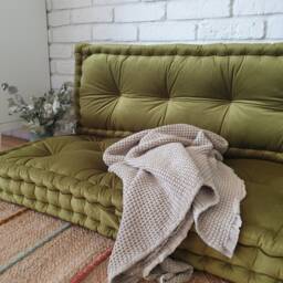 Floor Cushion With Backrest, French Style Seat, Bench Cushion, Window Seat - thumbnail 2