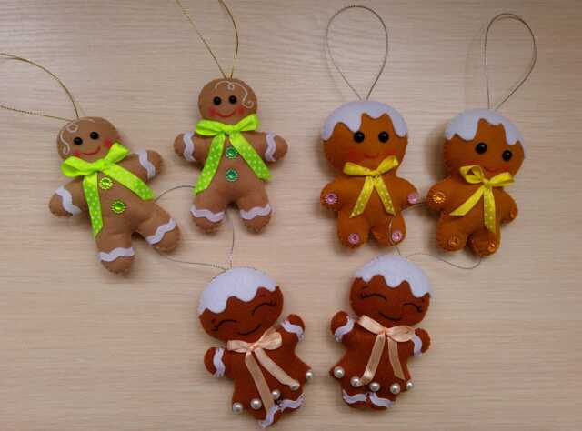 Felt Gingerbread Man, Gingerbread Ornament, Christmas Decor, Tree Ornaments, Gift For - image 1