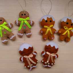 Felt Gingerbread Man, Gingerbread Ornament, Christmas Decor, Tree Ornaments, Gift For - thumbnail 2