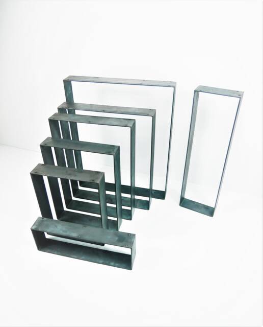 Metal Table Leg, Solid Flat Steel, Console, Desk, Bench, Steel Furniture Feet, Raw Industrial Style, Frame - image 1
