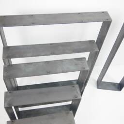 Metal Table Leg, Solid Flat Steel, Console, Desk, Bench, Steel Furniture Feet, Raw Industrial Style, Frame - thumbnail 2