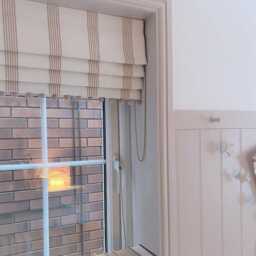 Rose Pink Stripe Blackout Roman Blind - thumbnail 3