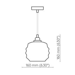 Opaline Pendant Light With Brass Top, Art Deco Lamp, Lighting - thumbnail 4