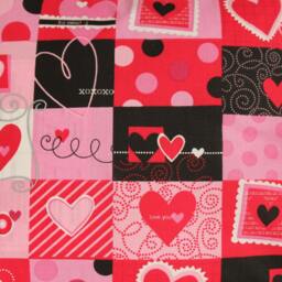 12x12 Checkerboard Hearts Decorative Pillow - thumbnail 2