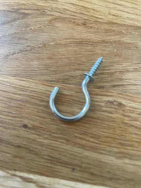 Chrome Curtain Tie Back Hooks 4cm Metal Screw Hooks