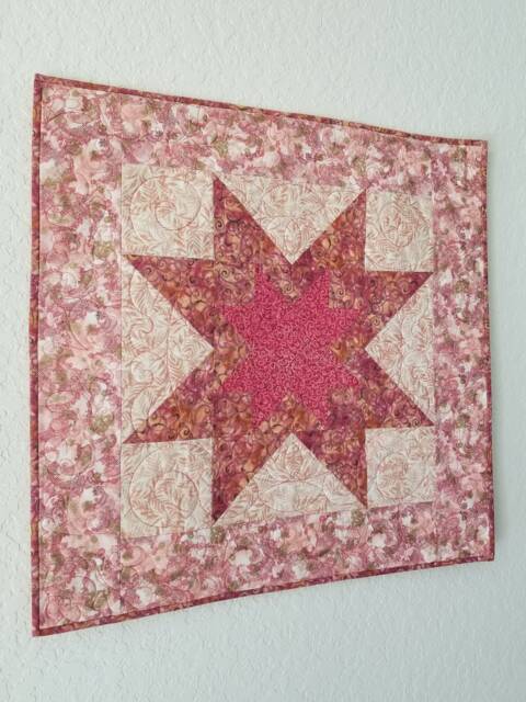 Sweet Double Star Wall Hanging in Pinks & Peachy Colors Great For A Girls Room No Matter The Age. Power Of Pink - image 1