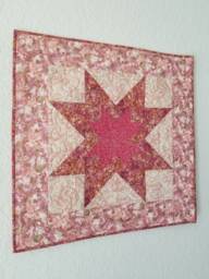 Sweet Double Star Wall Hanging in Pinks & Peachy Colors Great For A Girls Room No Matter The Age. Power Of Pink - thumbnail 1