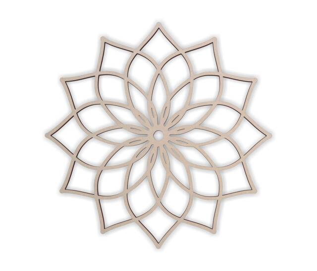 Unfinished Wooden Floral Wall Decor Laser Cut Mdf Cutout - image 1