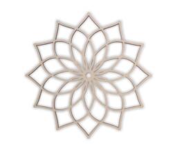 Unfinished Wooden Floral Wall Decor Laser Cut Mdf Cutout - thumbnail 1