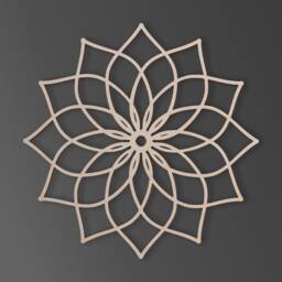 Unfinished Wooden Floral Wall Decor Laser Cut Mdf Cutout - thumbnail 2