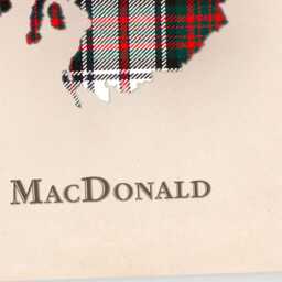 Clan Macdonald Scottish Tartan Map - Of Scotland Family Wall Decor, Ready To Hang - thumbnail 4
