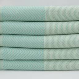 Mint Green Blanket, Turkish Bedspread, Cotton Blanket, Home Decor, Beach Throw, Turkish Blanket, Bed Cover, 75x91, Turkish Towel, B3-Dreamb - thumbnail 3