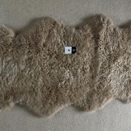 Deep Oyster Australian Sheepskin Rug, Taupe Curly Throw - 70 X 200 - thumbnail 3