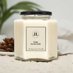 Orange Scented Candle, Sweet Scent, Candles, Essential Oil Soy Candles - thumbnail 2