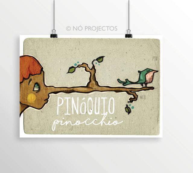 Original Storytales Jack Pinocchio Wall Art Printing Poster Illustration Print Drawings Graphic Design Work Home Decor - image 1