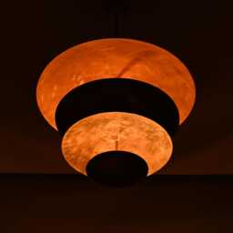 Fountain Disc Brass Chandelier - Industrial Style, Indirect Lighting, 24 - thumbnail 2