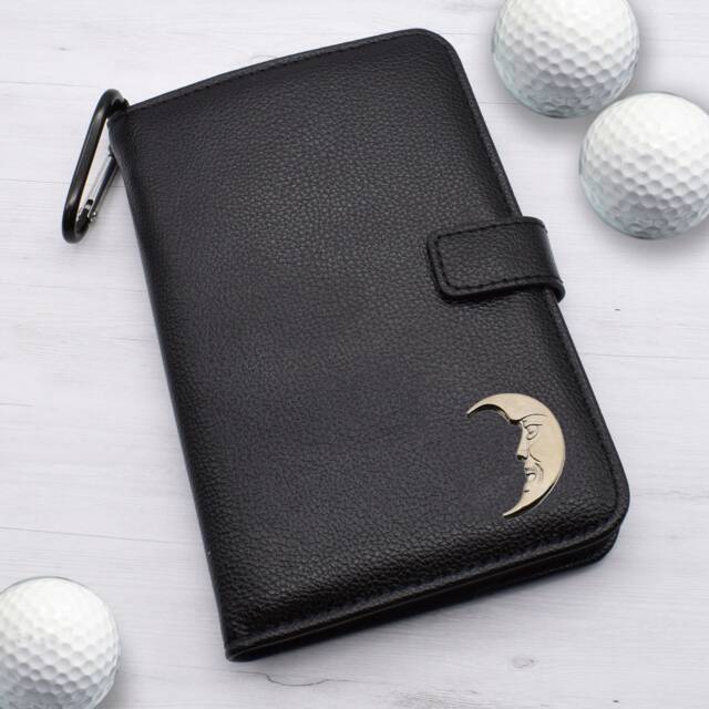 Moon Design - Personalised Leatherette Golf Organiser Complete With Divot Repairer, Marker, Tees, Scorecard & Pencils - image 1