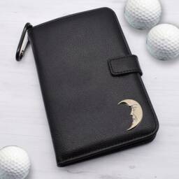 Moon Design - Personalised Leatherette Golf Organiser Complete With Divot Repairer, Marker, Tees, Scorecard & Pencils - thumbnail 1