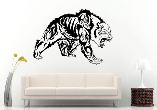 Tribal Polar Bear Roar Animal Wall Decal Vinyl Sticker Mural Room Decor L900 - image 1