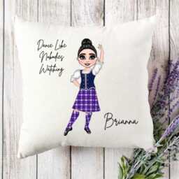 Personalized Highland Dancer Cushion Scottish Dancing Gift, Pillow, Gift For Her - thumbnail 2