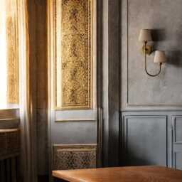 Aged Brass Plug in Wall Sconce Pair, Vintage Lamp, Retro Ambient Lighting - thumbnail 3