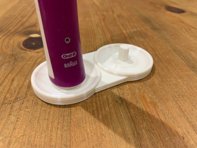 Double Oral-B Electric Toothbrush Stand/Holder With Drip Tray - image 1