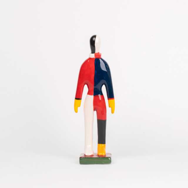 Handmade Ceramic Malevich Sportsmen Statue Suprematism Art Sculpture - image 1