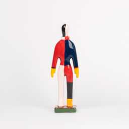 Handmade Ceramic Malevich Sportsmen Statue Suprematism Art Sculpture