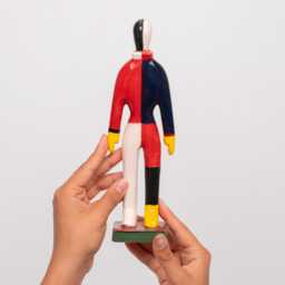 Handmade Ceramic Malevich Sportsmen Statue Suprematism Art Sculpture - thumbnail 2