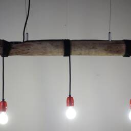 Hanging Lamp With Porcelain Sockets, Driftwood, Driftwood - thumbnail 3