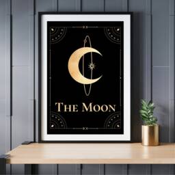 The Sun Tarot Print, Celestial Wall Art, Moon, Witch, Gothic Home Decor, Aesthetic Room, Astrology, Spiritual Prints UK A5, A4 A3 - thumbnail 3