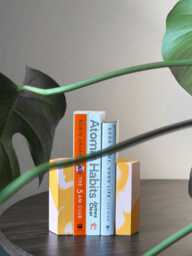 Unique Bookends Handcrafted From Jesmonite/Marble Home Decor Shelf Interior Styling Birthday Gift Book Gifts - thumbnail 1