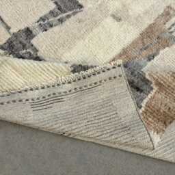 Hand-Knotted Moroccan Beni Ourain Rug, 100% Natural Wool, Modern Berber Carpet For Living Room - thumbnail 3