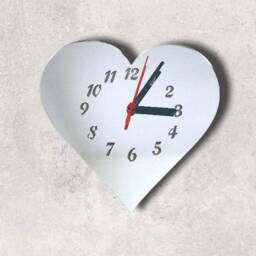 Heart Acrylic Clock - Many Colours Available - Bespoke Shapes & Sizes Made - thumbnail 2