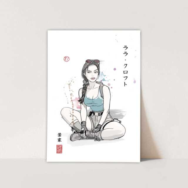 Hand Drawn Anime Fan Art Prints - Japanese Sumi-E Style Home Decor Gift Idea Wall A2/A3/A4/A5/10x8/11x14 - image 1