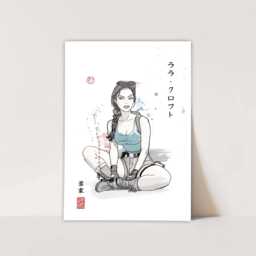 Hand Drawn Anime Fan Art Prints - Japanese Sumi-E Style Home Decor Gift Idea Wall A2/A3/A4/A5/10x8/11x14 - thumbnail 1