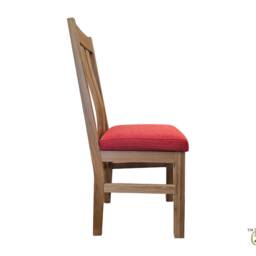 Grofurniture Solid Built Oak Dining Chair Red - thumbnail 3