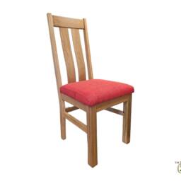 Grofurniture Solid Built Oak Dining Chair Red - thumbnail 2