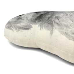 Silkscreened Maltese Dog Pillow, Contour Shaped Throw Pillow - thumbnail 2
