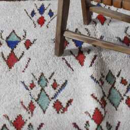 Vintage Berber Wool Rug Handmade Moroccan Tribal Carpet - 190x120cm - thumbnail 3