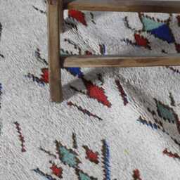 Vintage Berber Wool Rug Handmade Moroccan Tribal Carpet - 190x120cm - thumbnail 4