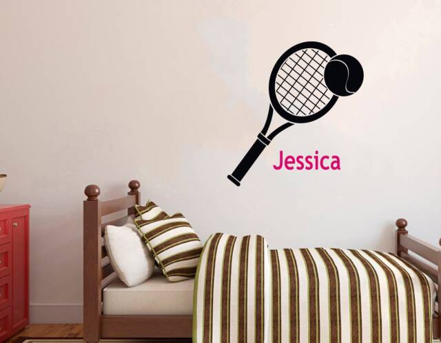 Personalized Name Tennis Wall Decal Custom Vinyl Decor 2286 - image 1