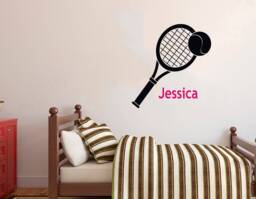Personalized Name Tennis Wall Decal Custom Vinyl Decor 2286 - thumbnail 1