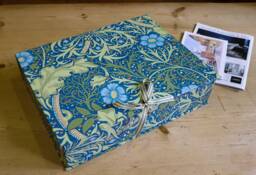 William Morris Box File Seaweed - A4 Office Storage, Handmade in England