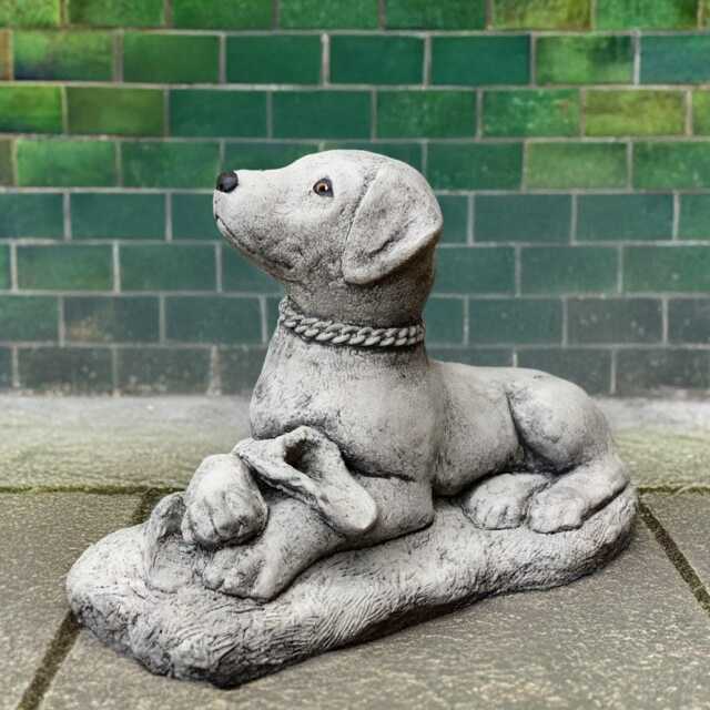 Concrete Garden Labrador Sculpture Handcrafted Stone Dog Statue Garden Pet Memorial Figurine Cement Lawn Ornament Outdoor Puppy Decor - image 1